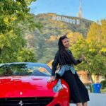 Red Ferrari Los Angeles Hollywood Sign Driving Tour