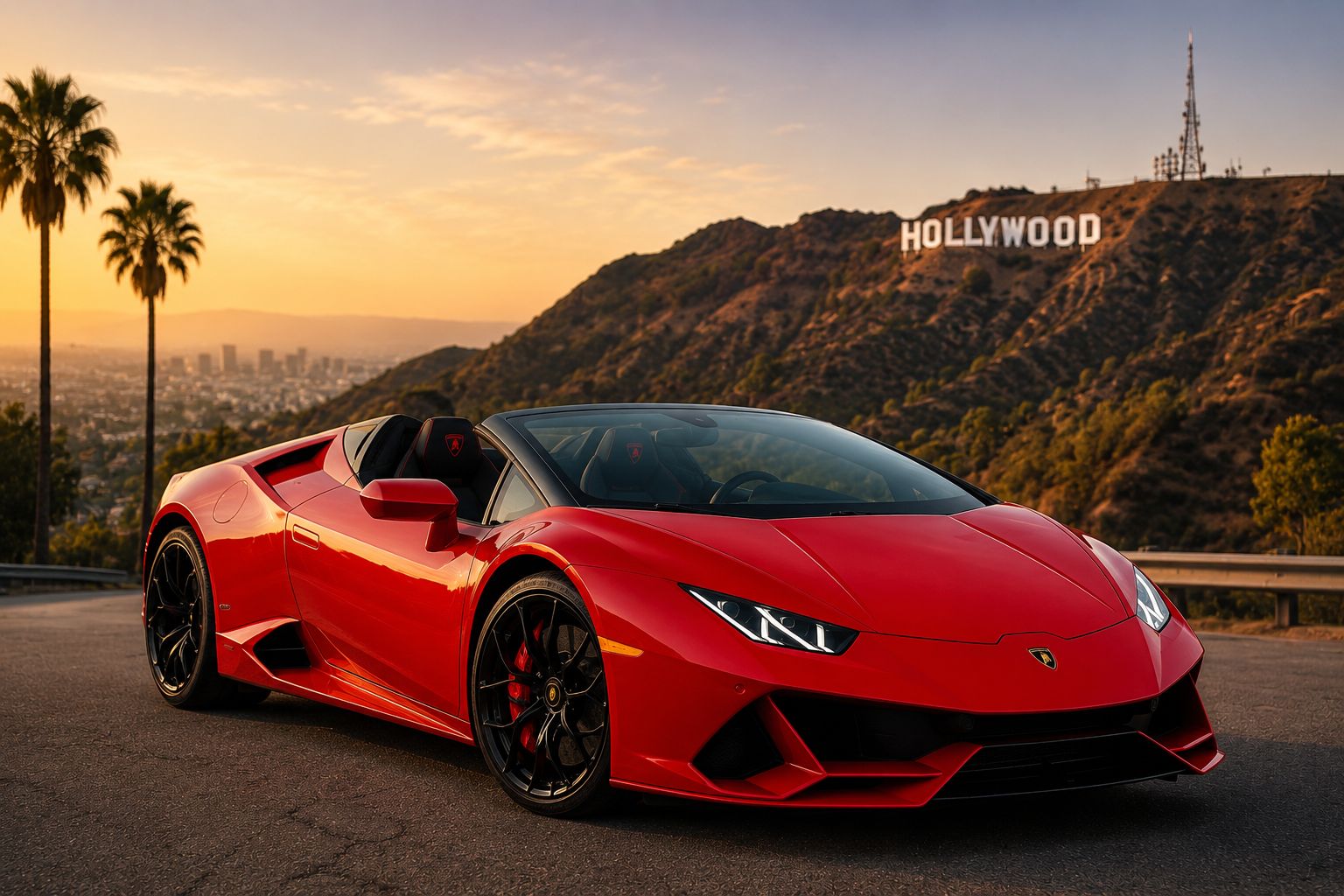 lamborghini hollywood sign blog banner